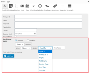Conditional Form Fields